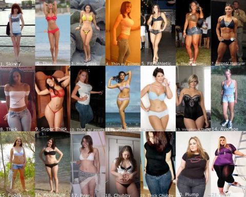 Take the Survey – What Female Body Type Do You Find Most Attractive?